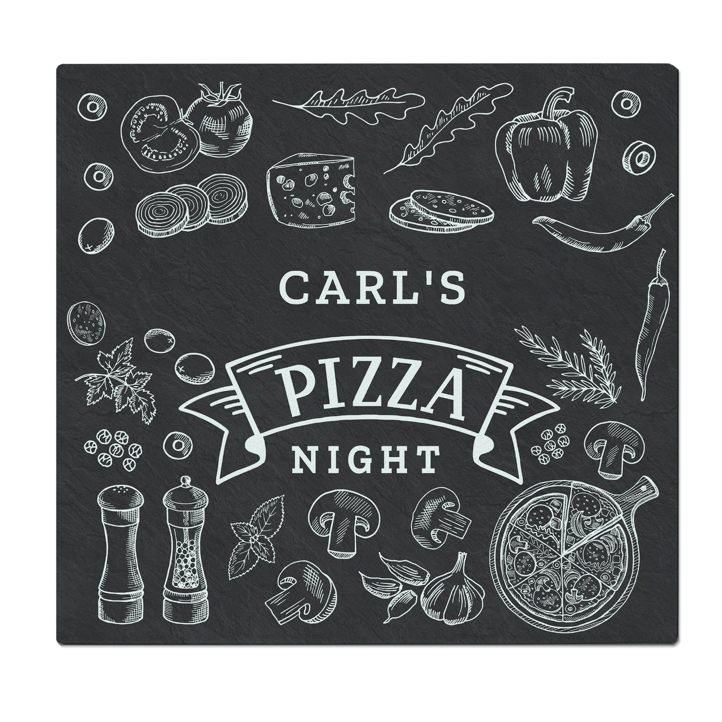 Personalised Pizza Glass Chopping Board/Worktop Saver - image 4