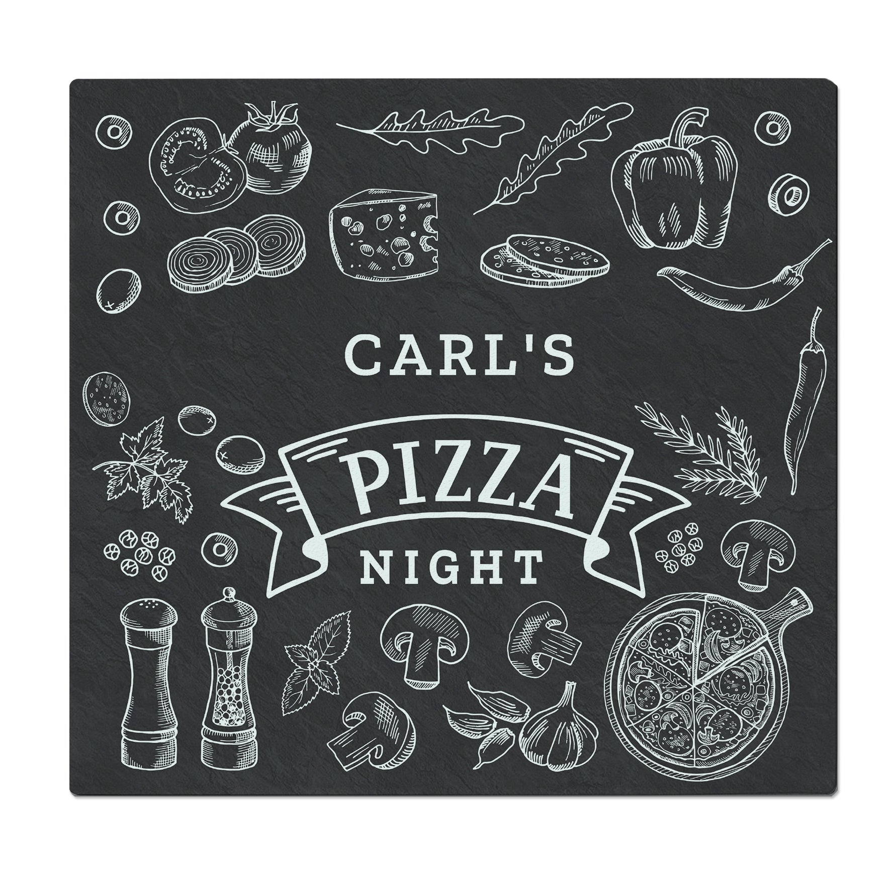 Personalised Pizza Glass Chopping Board/Worktop Saver - image 4