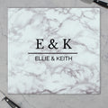 Personalised Marble Effect Glass Chopping Board/Worktop Saver from Heartfelt Gifts