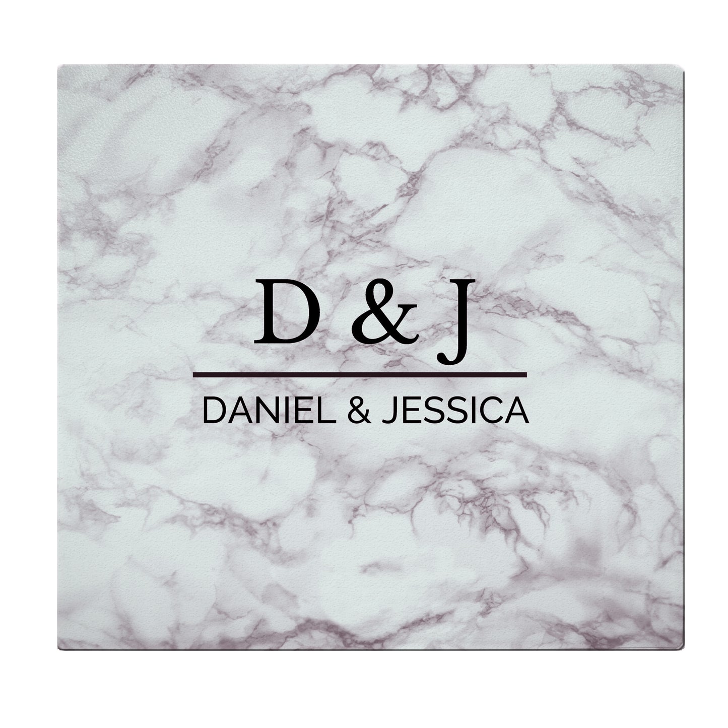 Personalised Marble Effect Glass Chopping Board/Worktop Saver - image 2