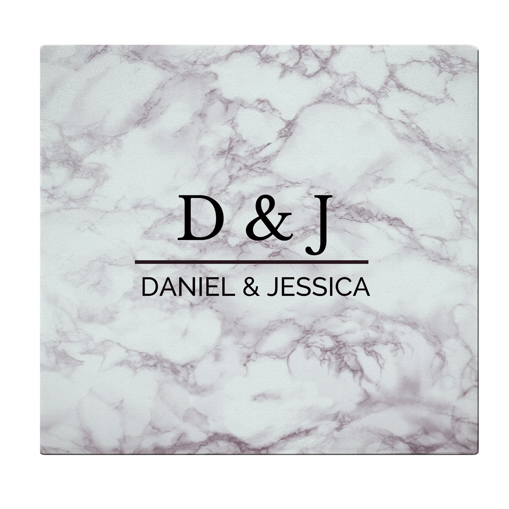 Personalised Marble Effect Glass Chopping Board/Worktop Saver - image 2
