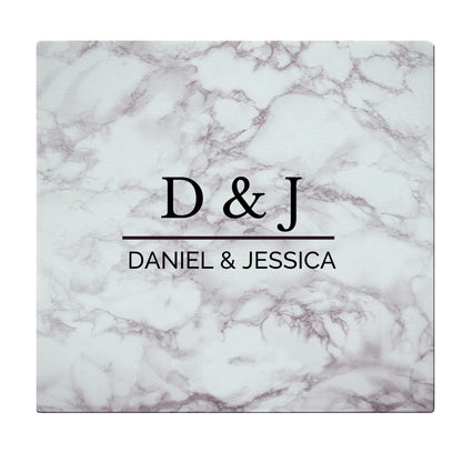 Personalised Marble Effect Glass Chopping Board/Worktop Saver - image 2