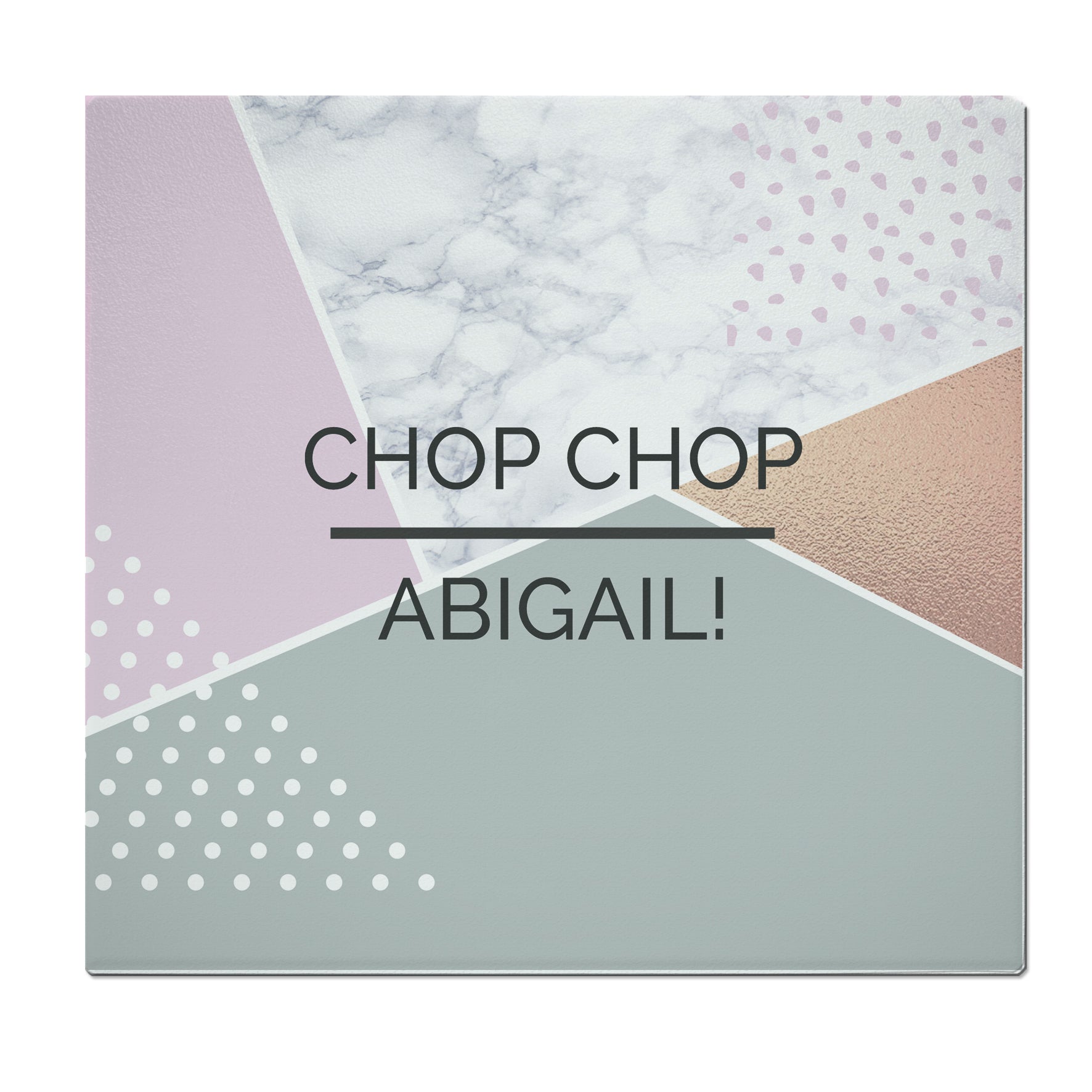 Personalised Geometric Glass Chopping Board/Worktop Saver - image 5