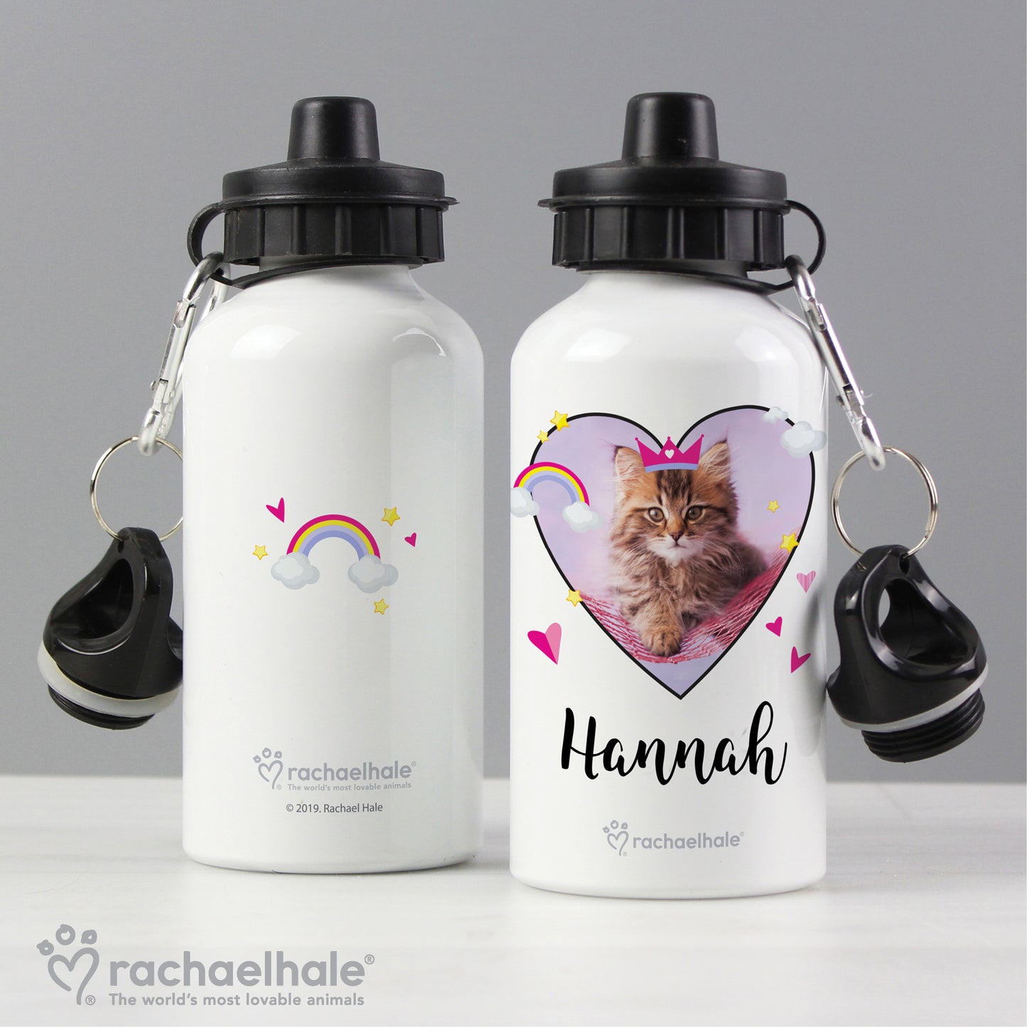 Personalised Rachael Hale Cute Cat Drinks Bottle - image 4