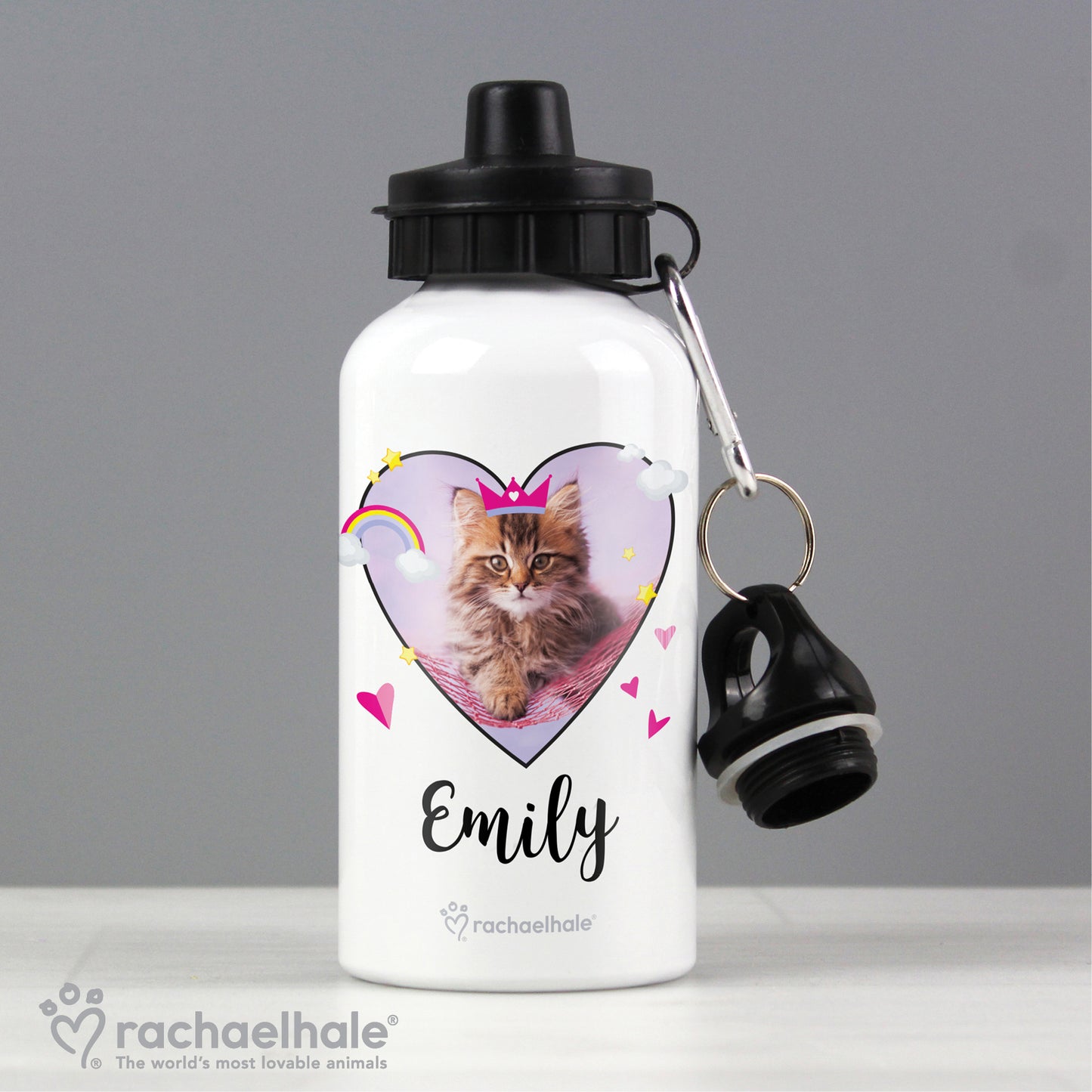 Personalised Rachael Hale Cute Cat Drinks Bottle - image 5