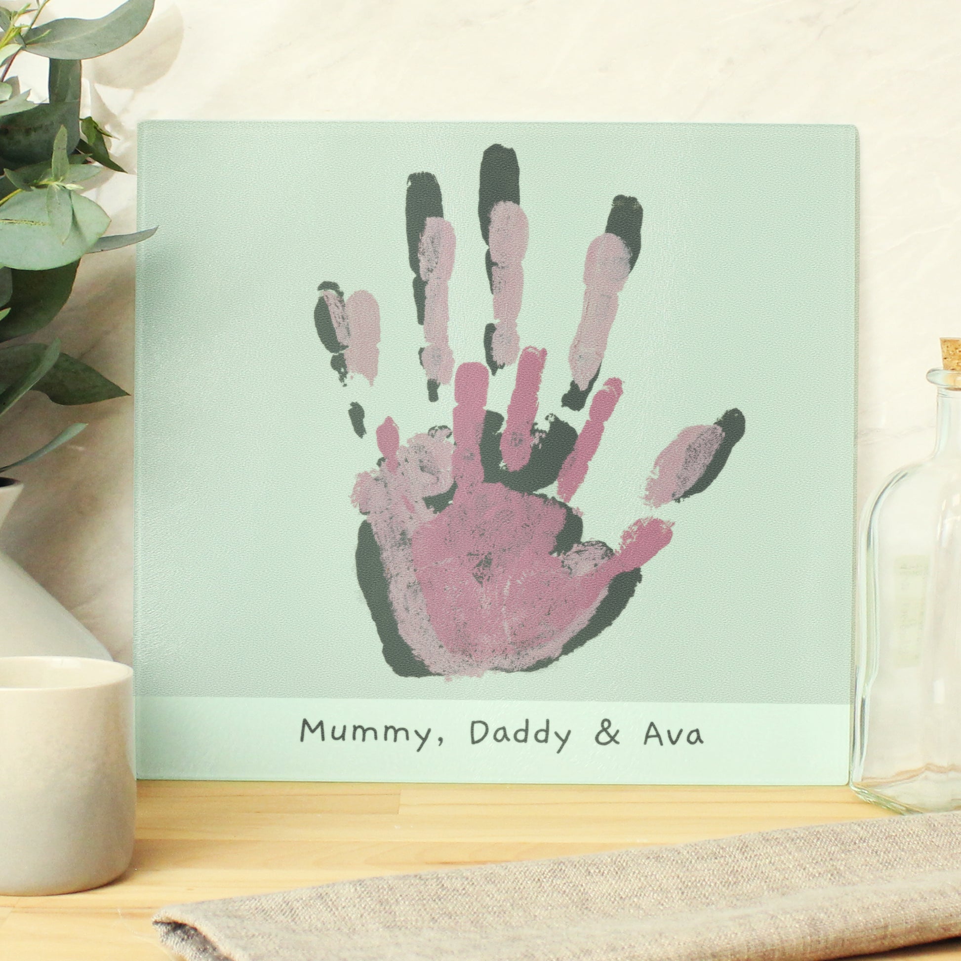 Personalised Childrens Drawing Photo Upload Glass Chopping Board/Worktop Saver - image 7