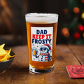 Personalised Snowman Pun Christmas Beer Glass – Funny Christmas Gift for Him