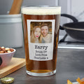 Personalised Photo Upload Polaroid Beer Glass – Birthday Father's Day Gift