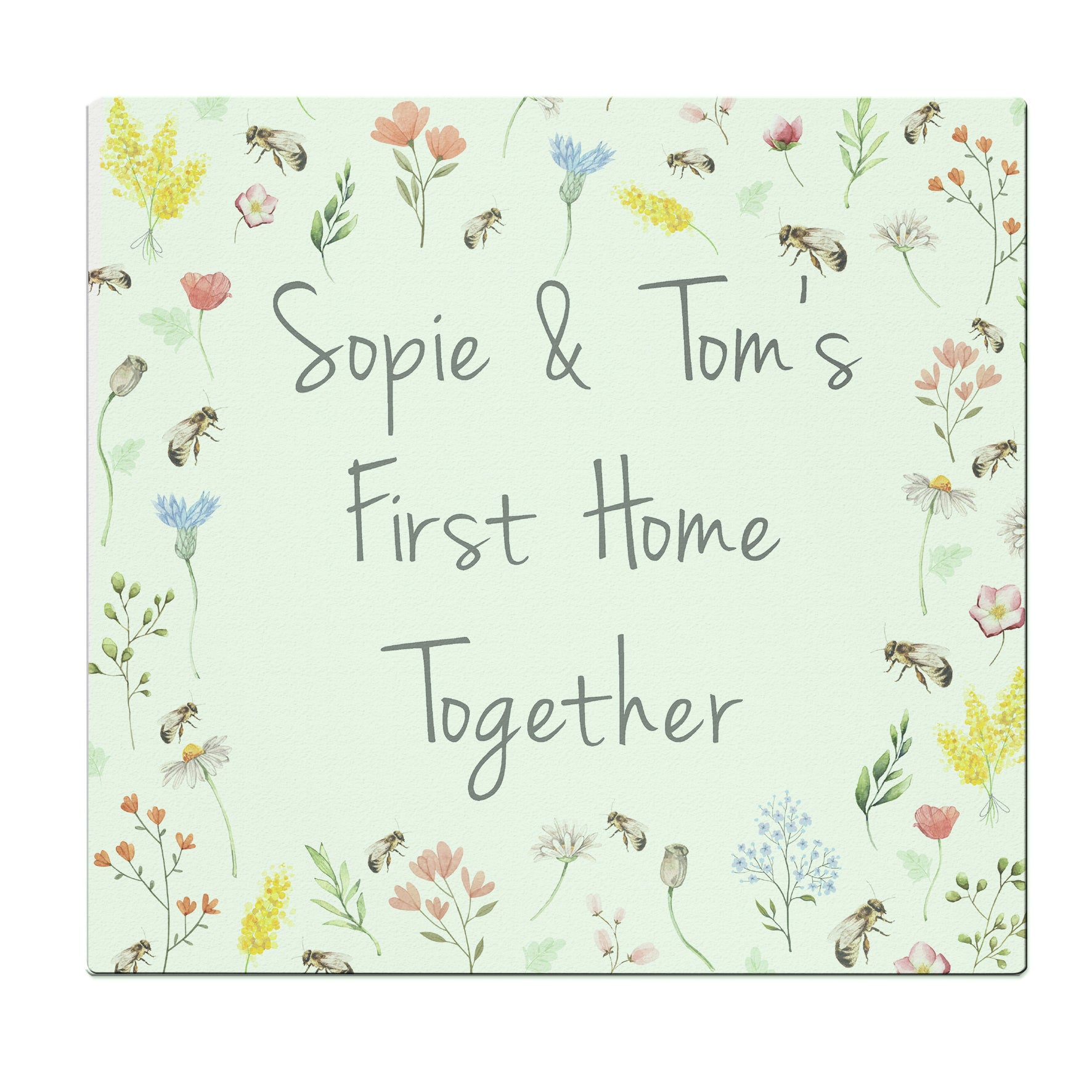Personalised Busy Bee Glass Chopping Board/Worktop Saver - image 5