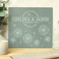 Personalised Dandelion Glass Chopping Board/Worktop Saver from Heartfelt Gifts