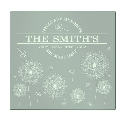 Personalised Dandelion Glass Chopping Board/Worktop Saver - image 5