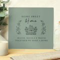 Personalised HOME Glass Chopping Board/Worktop Saver from Heartfelt Gifts