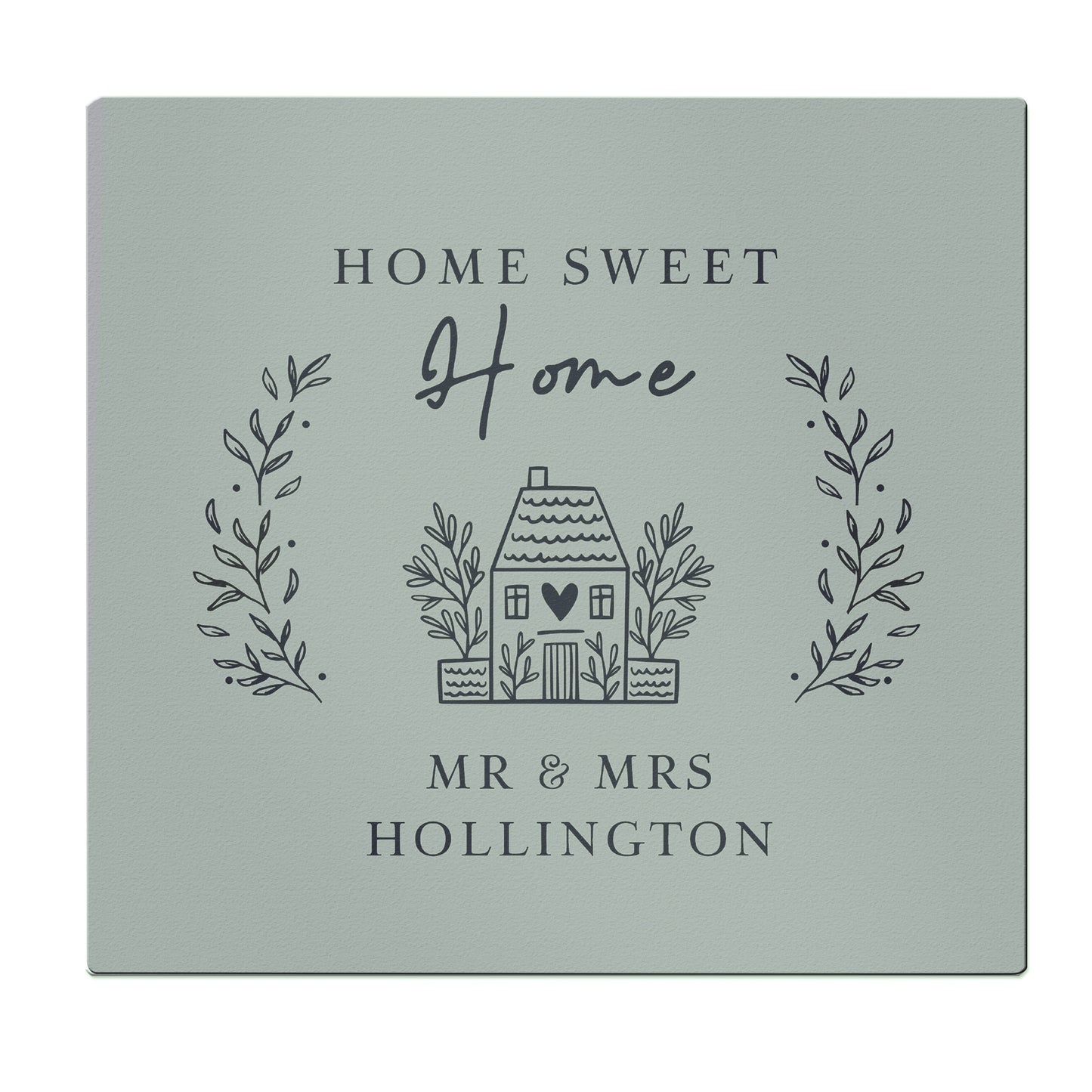 Personalised HOME Glass Chopping Board/Worktop Saver - image 5