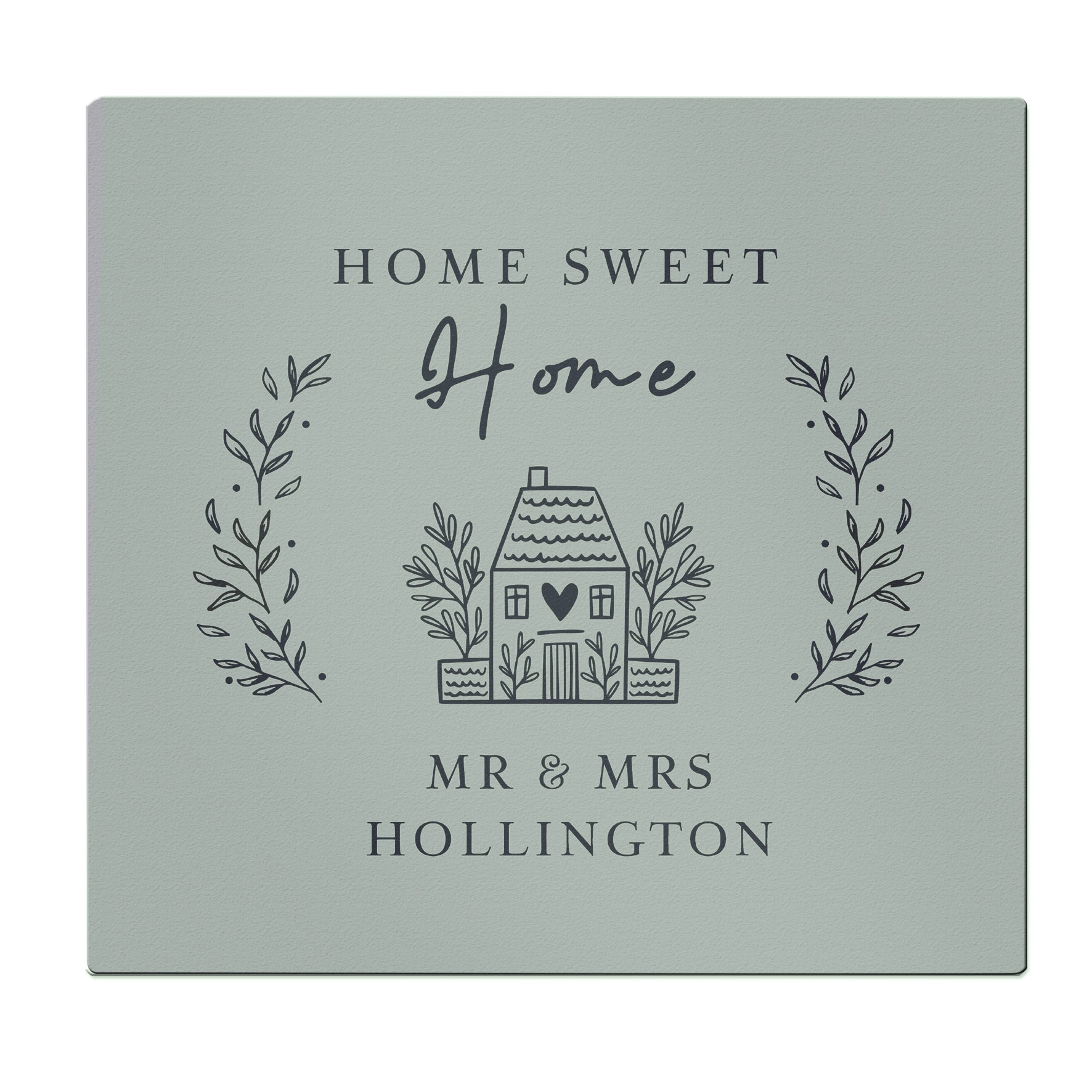 Personalised HOME Glass Chopping Board/Worktop Saver - image 5