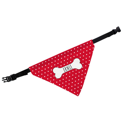 Personalised Red Polka Dot Dog Bandana - image 2