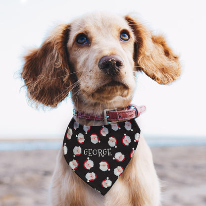Personalised Santa Black Dog Bandana - image 3