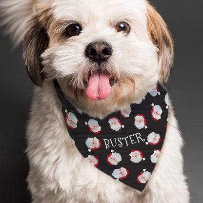 Personalised Santa Black Dog Bandana - image 4