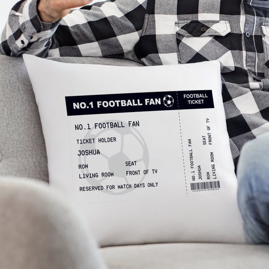 Personalised Football Ticket Cushion - image 2