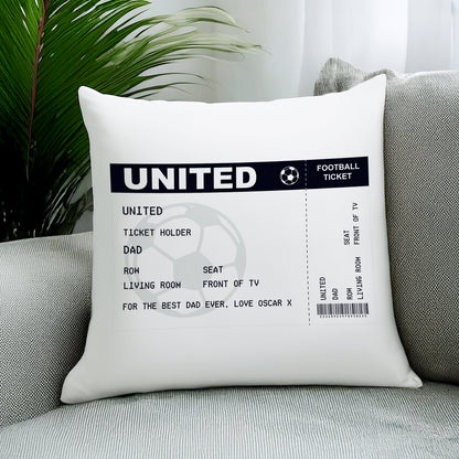 Personalised Football Ticket Cushion - image 3