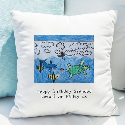 Personalised Childrens Drawing Photo Upload Cushion from Heartfelt Gifts