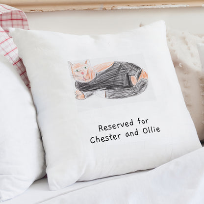 Personalised Childrens Drawing Photo Upload Cushion - image 2