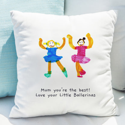 Personalised Childrens Drawing Photo Upload Cushion - image 3