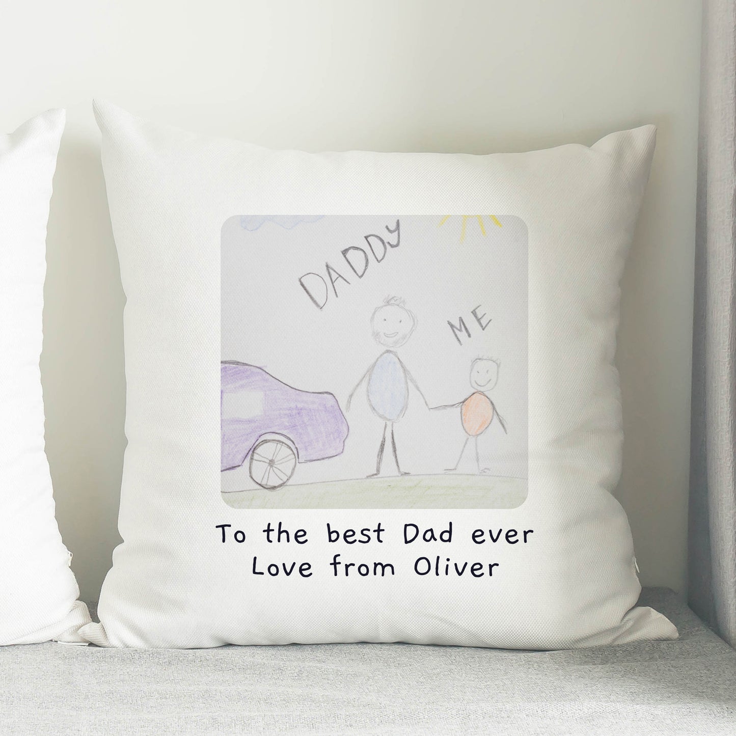 Personalised Childrens Drawing Photo Upload Cushion - image 9
