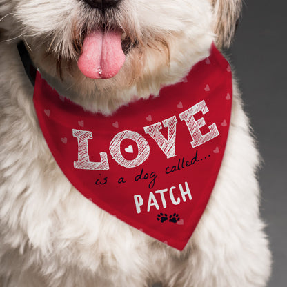 Personalised Love is... Dog Bandana - image 2