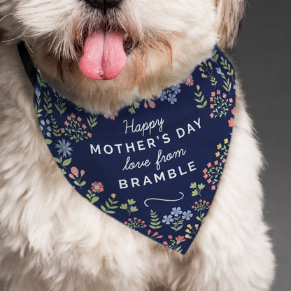 Personalised Floral Dog Bandana from Heartfelt Gifts
