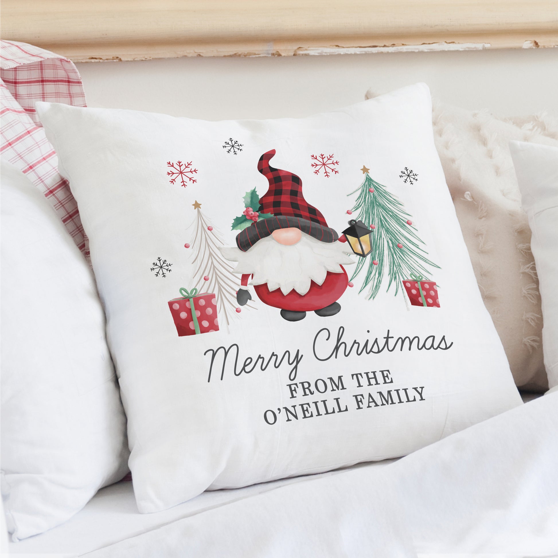 Personalised Gonk Christmas Cushion from Heartfelt Gifts