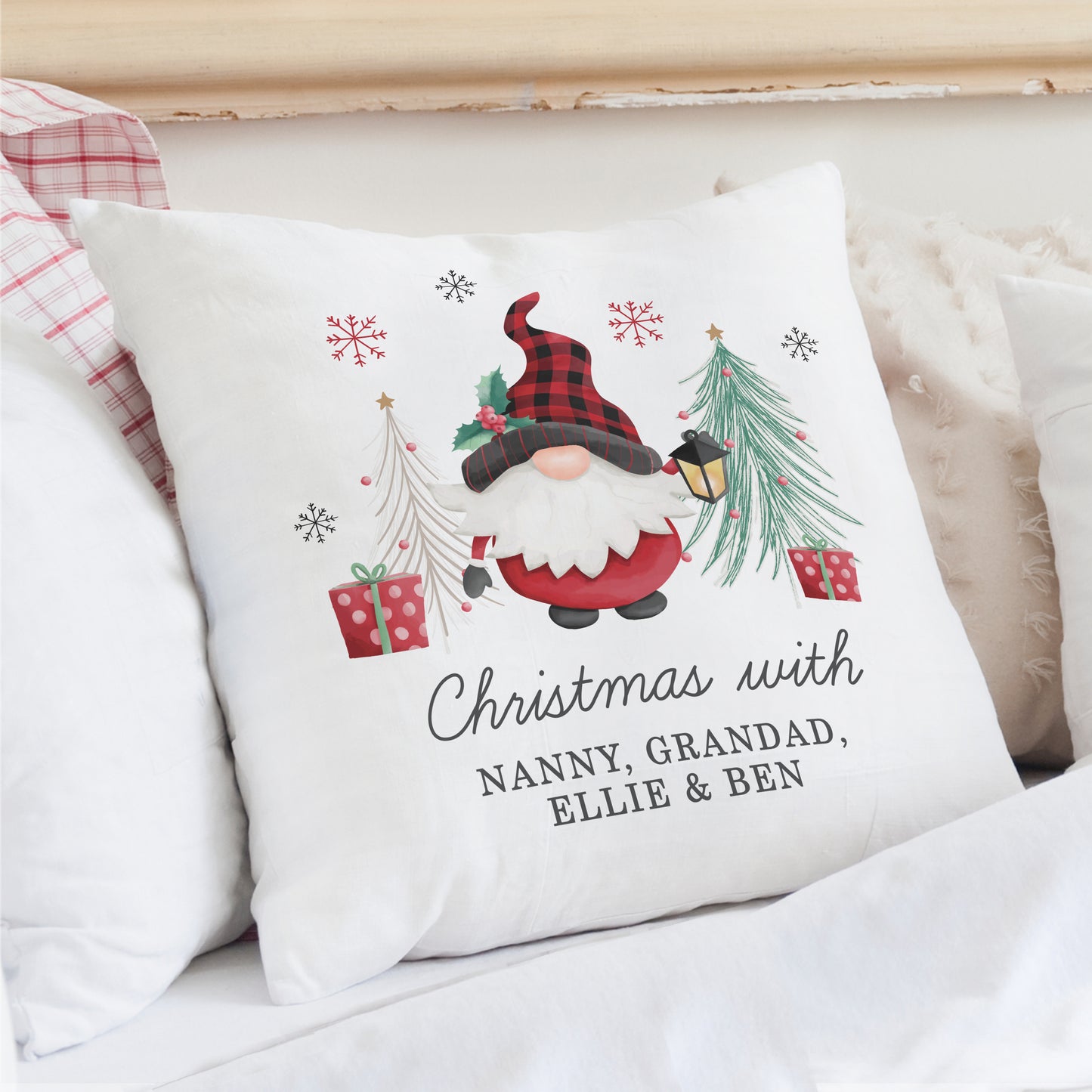 Personalised Gonk Christmas Cushion - image 4