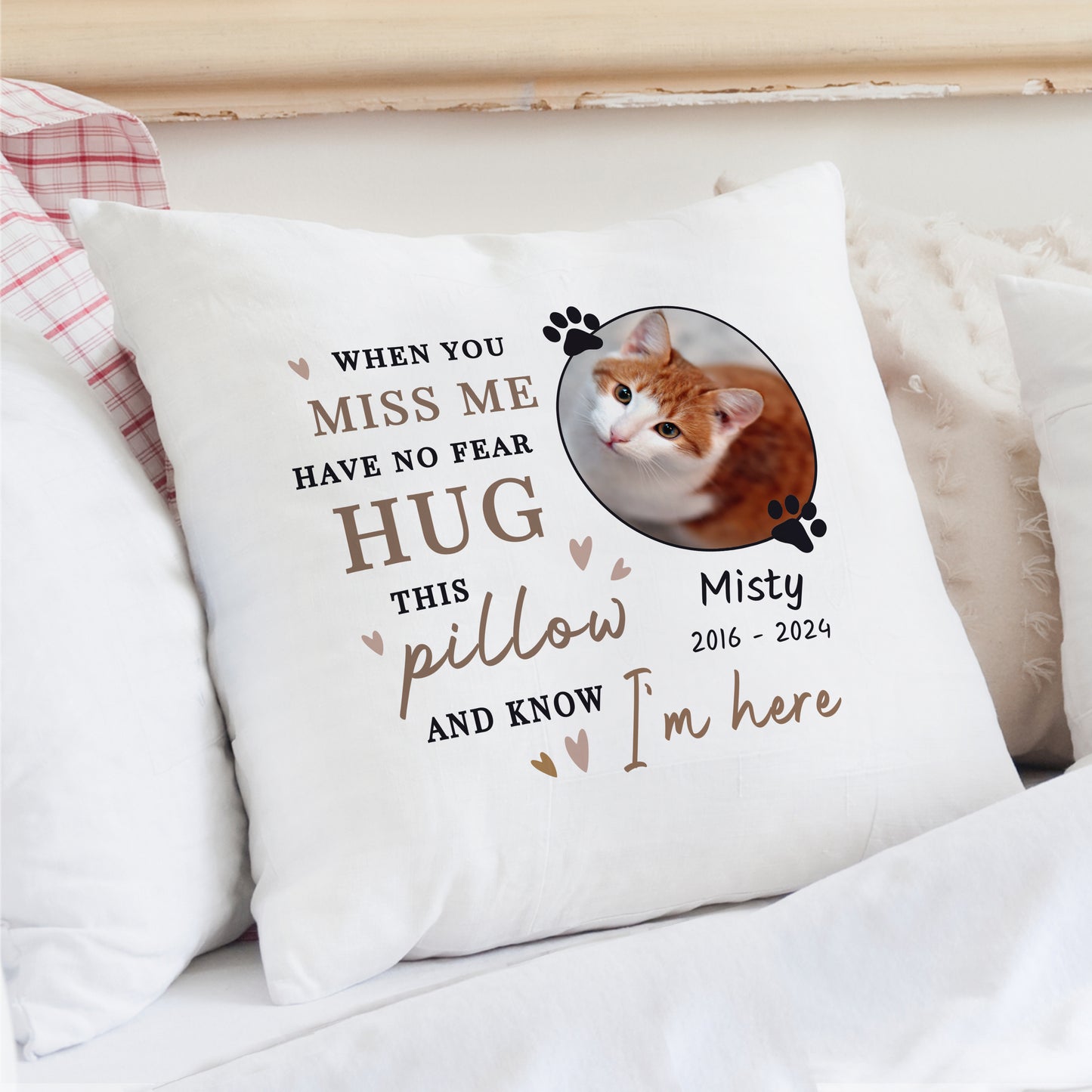 Personalised Memorial Pet Photo Upload Cushion - image 2
