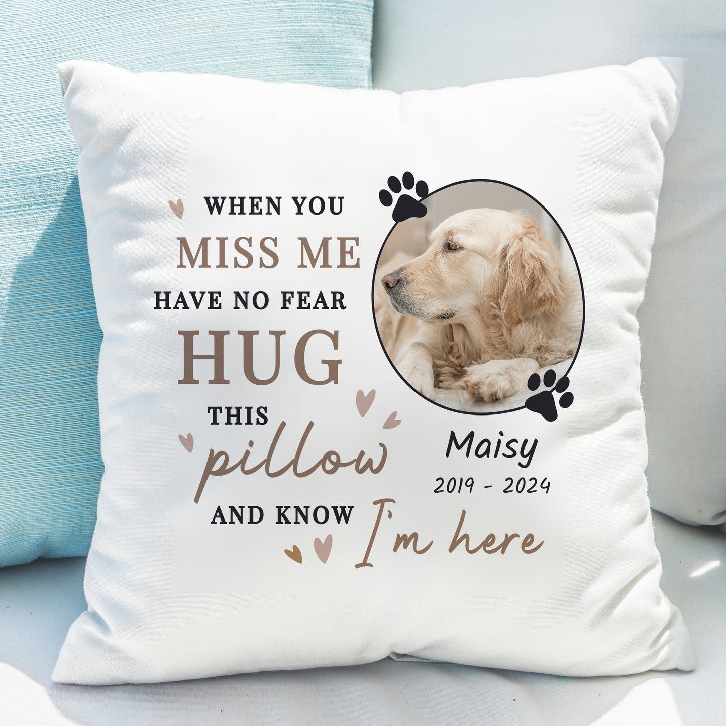 Personalised Memorial Pet Photo Upload Cushion - image 3