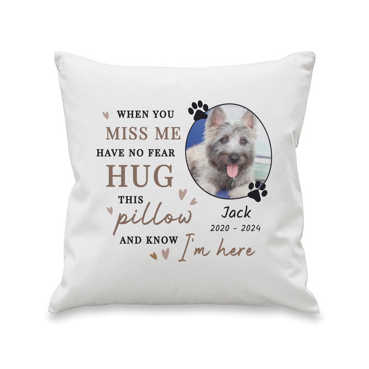 Personalised Memorial Pet Photo Upload Cushion - image 4