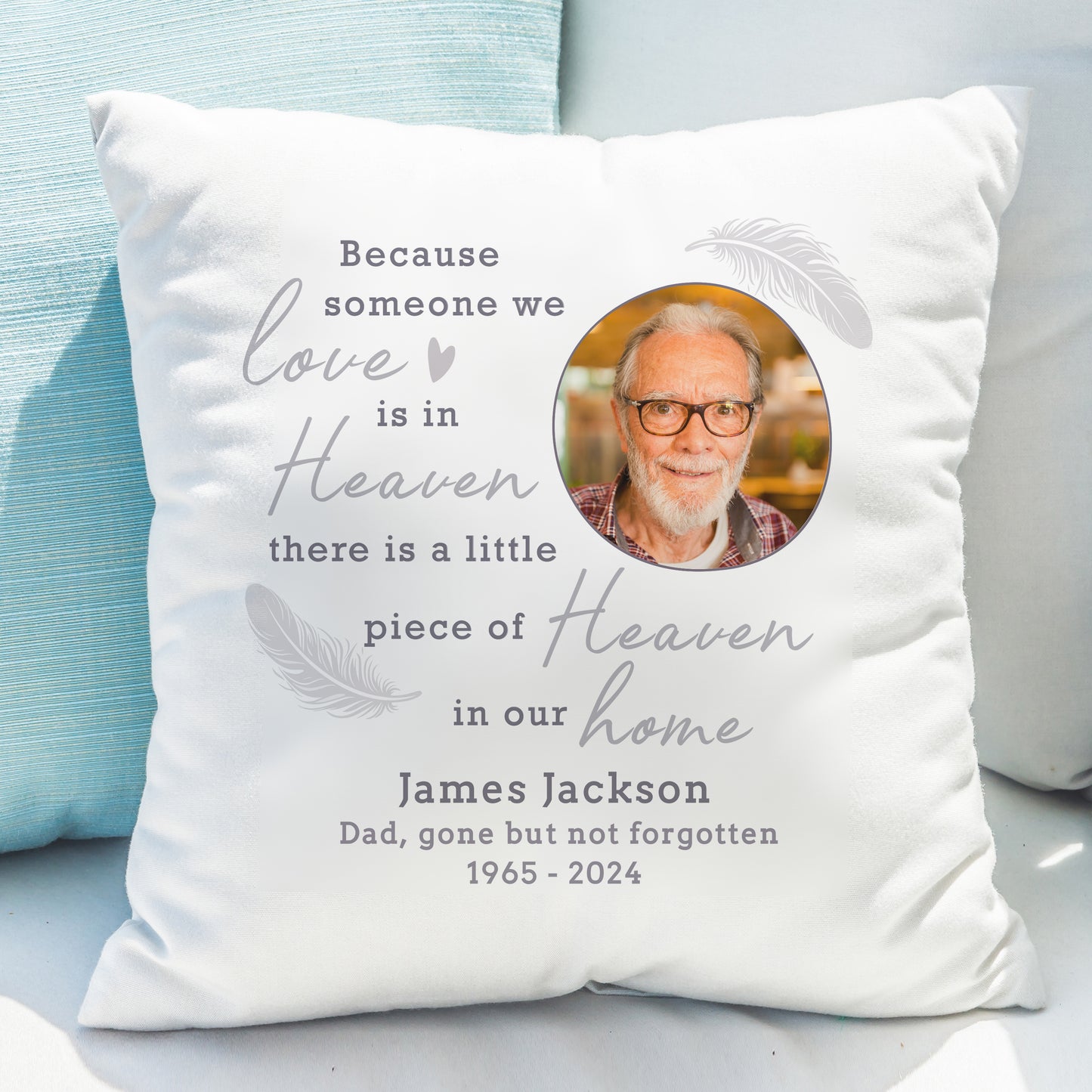 Personalised Memorial Photo Upload Cushion from Heartfelt Gifts