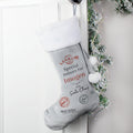 Personalised Special Delivery Silver Grey Stocking from Heartfelt Gifts