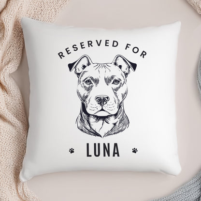 Personalised Reserved For Dog Breed Cushion - image 4