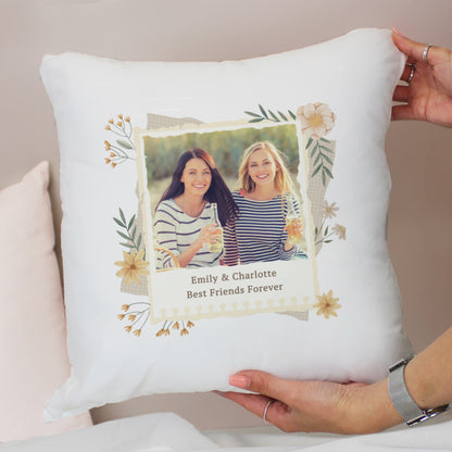 Personalised Wild Flowers Photo Upload Cushion - image 2