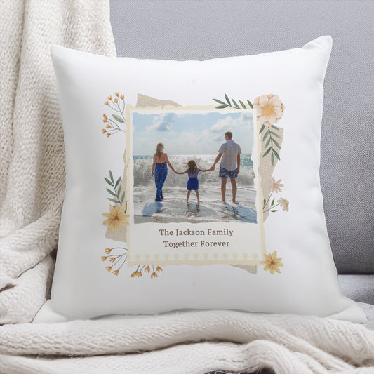 Personalised Wild Flowers Photo Upload Cushion - image 3