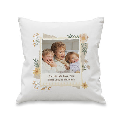 Personalised Wild Flowers Photo Upload Cushion - image 5