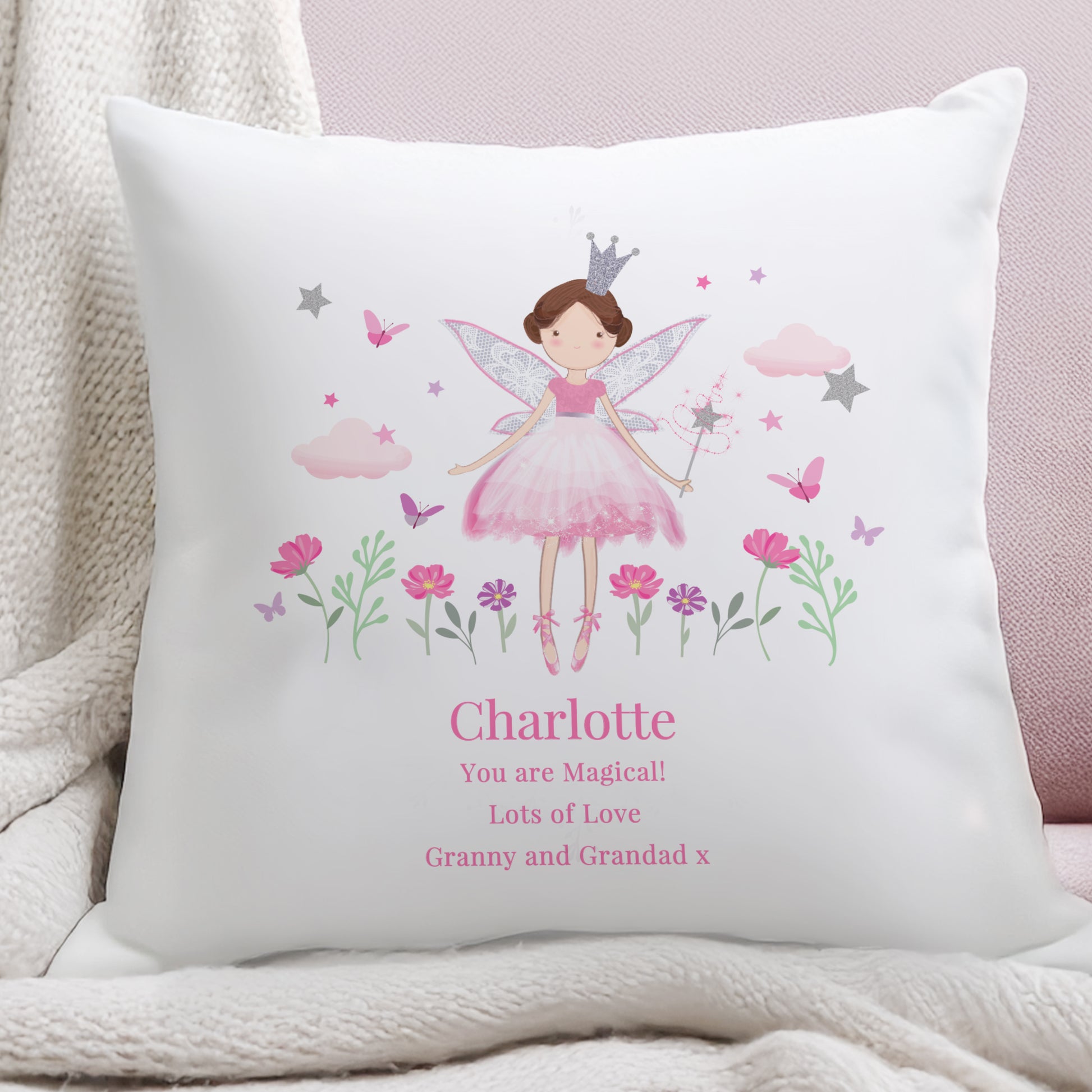 Personalised Fairy Princess Cushion - image 3