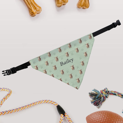 Personalised Highland Cow Dog Bandana – Pet Gift for Dog Owners - image 3