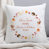 Personalised Autumn Wreath Cushion – Cosy Seasonal Home Birthday Gift