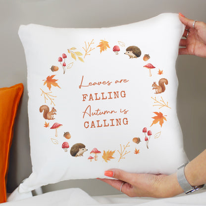Personalised Autumn Wreath Cushion – Cosy Seasonal Home Birthday Gift - image 2