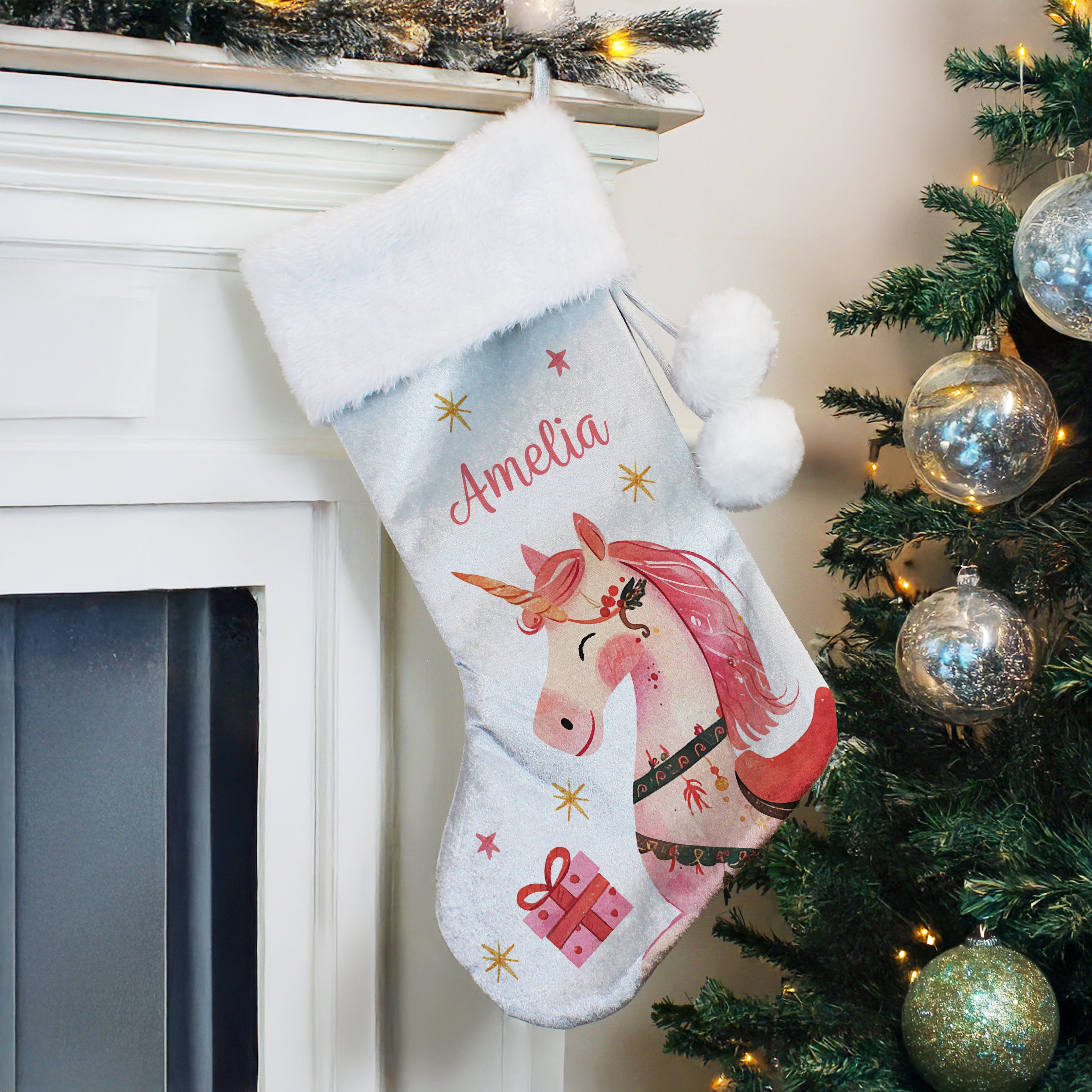 Personalised Unicorn Christmas Stocking – Magical Children's Christmas Gift