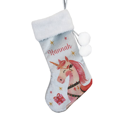 Personalised Unicorn Christmas Stocking – Magical Children's Christmas Gift - image 4