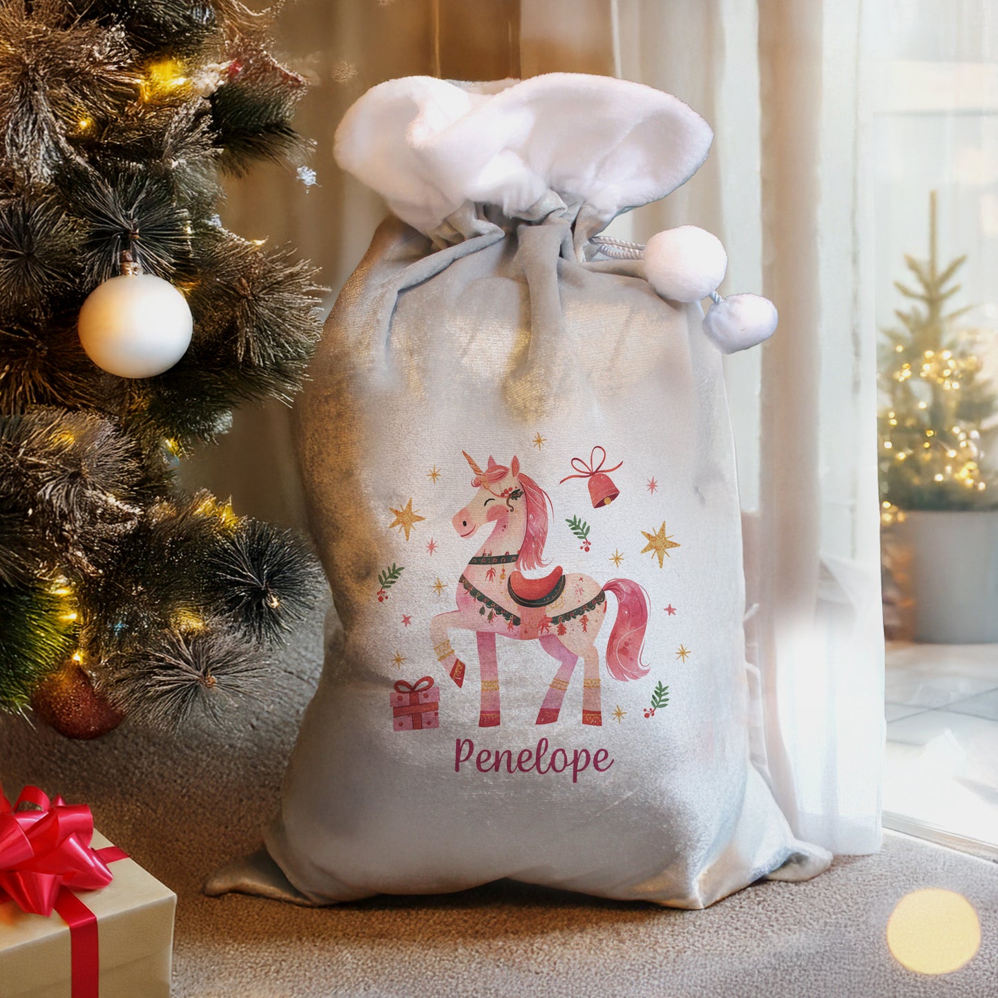 Personalised Unicorn Christmas Sack – Luxury Children's Christmas Gift - image 2
