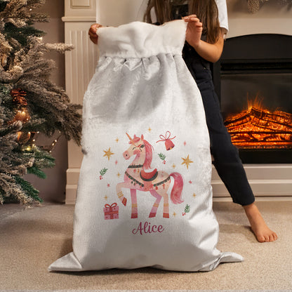 Personalised Unicorn Christmas Sack – Luxury Children's Christmas Gift - image 3