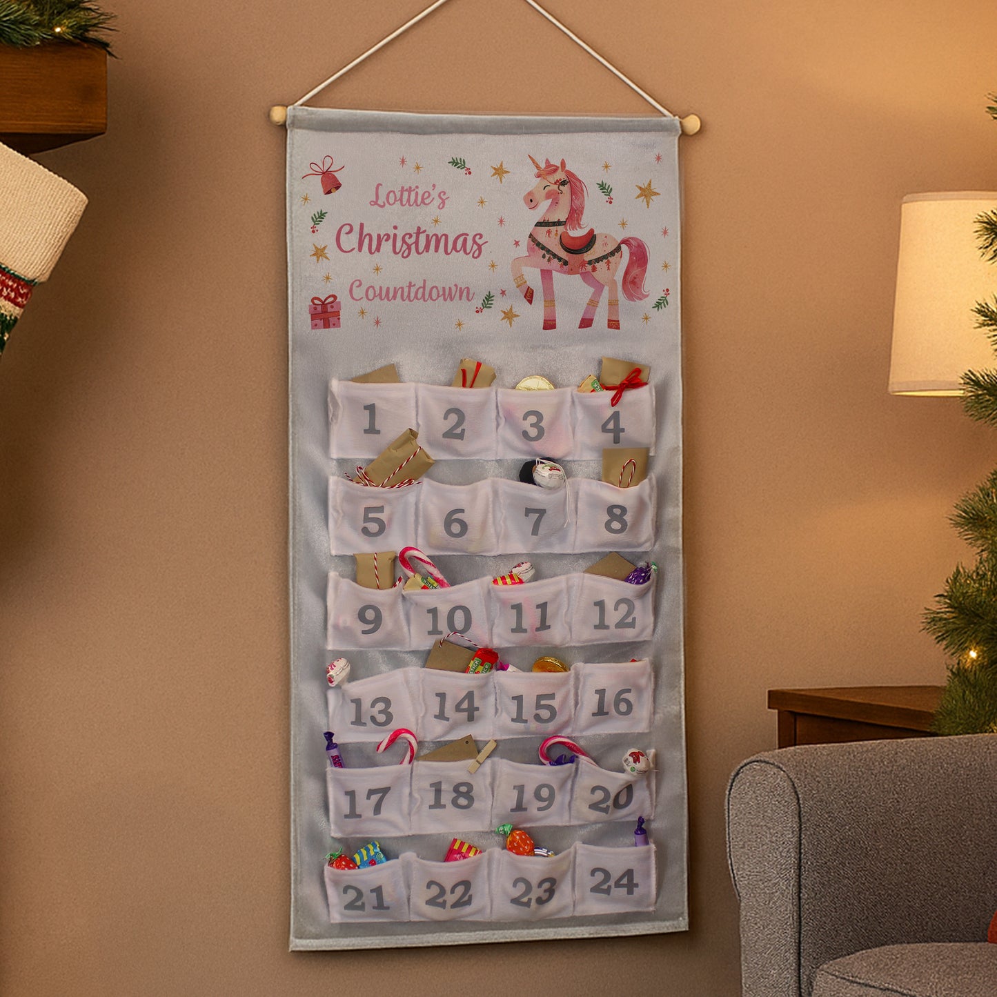 Personalised Unicorn Christmas Advent Calendar – Magical Children's Christmas Gift - image 3