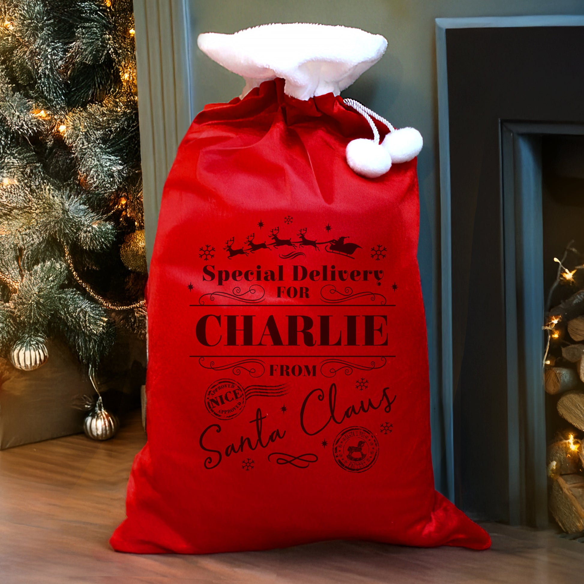 Personalised Special Delivery Red Christmas Sack – Luxury Children's Christmas Gift